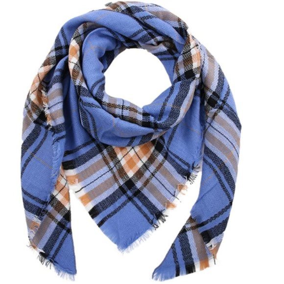 NWT Oversized Tartan Plaid Cashmere Blanket Scarf - Picture 2 of 4
